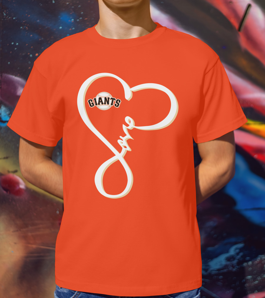 San Francisco Giants Love Heart Script T-Shirt