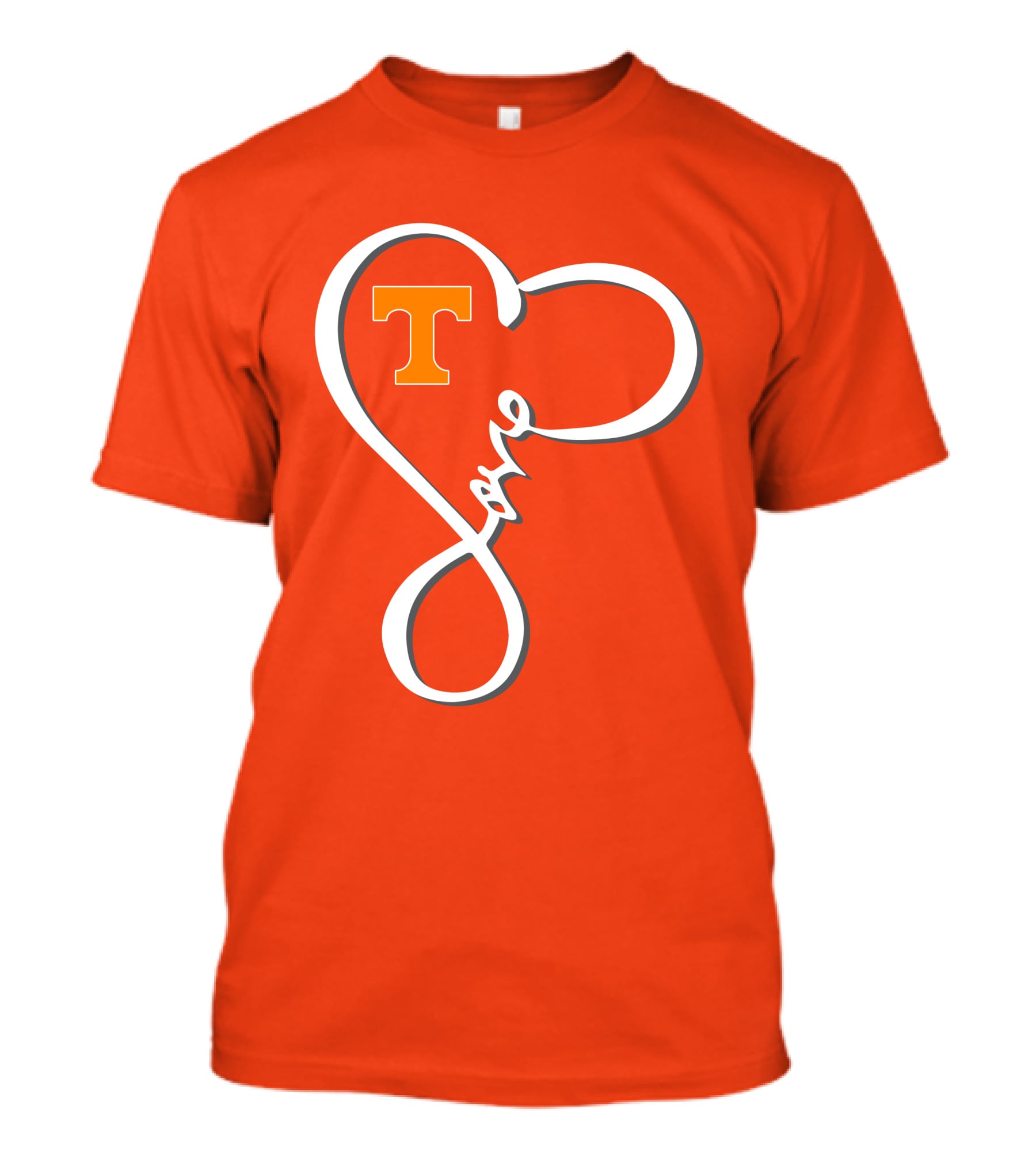 Heart-Shaped Love Tennessee Volunteers T-Shirt