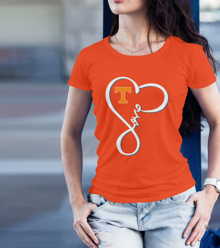 Heart-Shaped Love Tennessee Volunteers T-Shirt