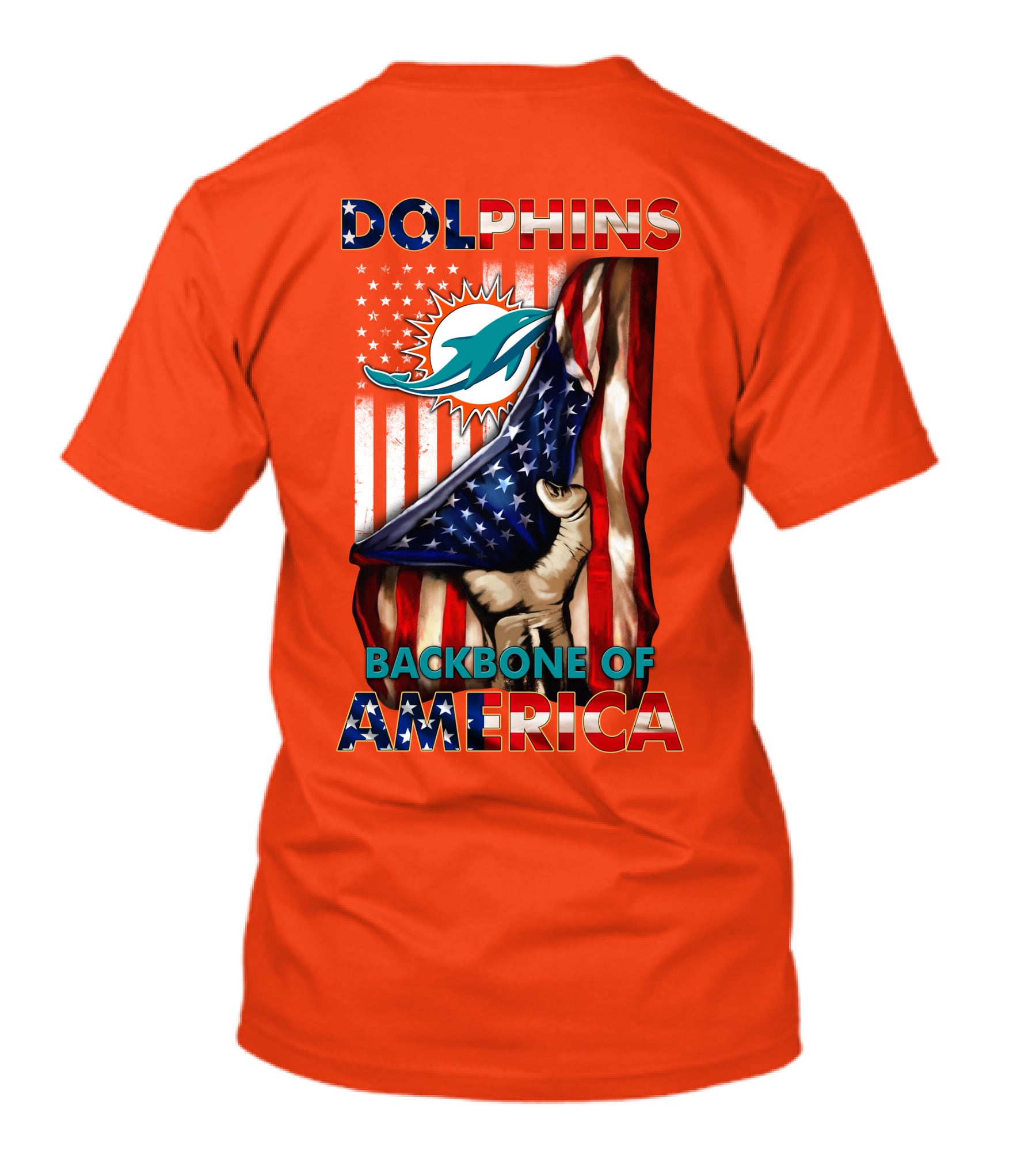 Dolphins Backbone Of America Miami T-Shirt