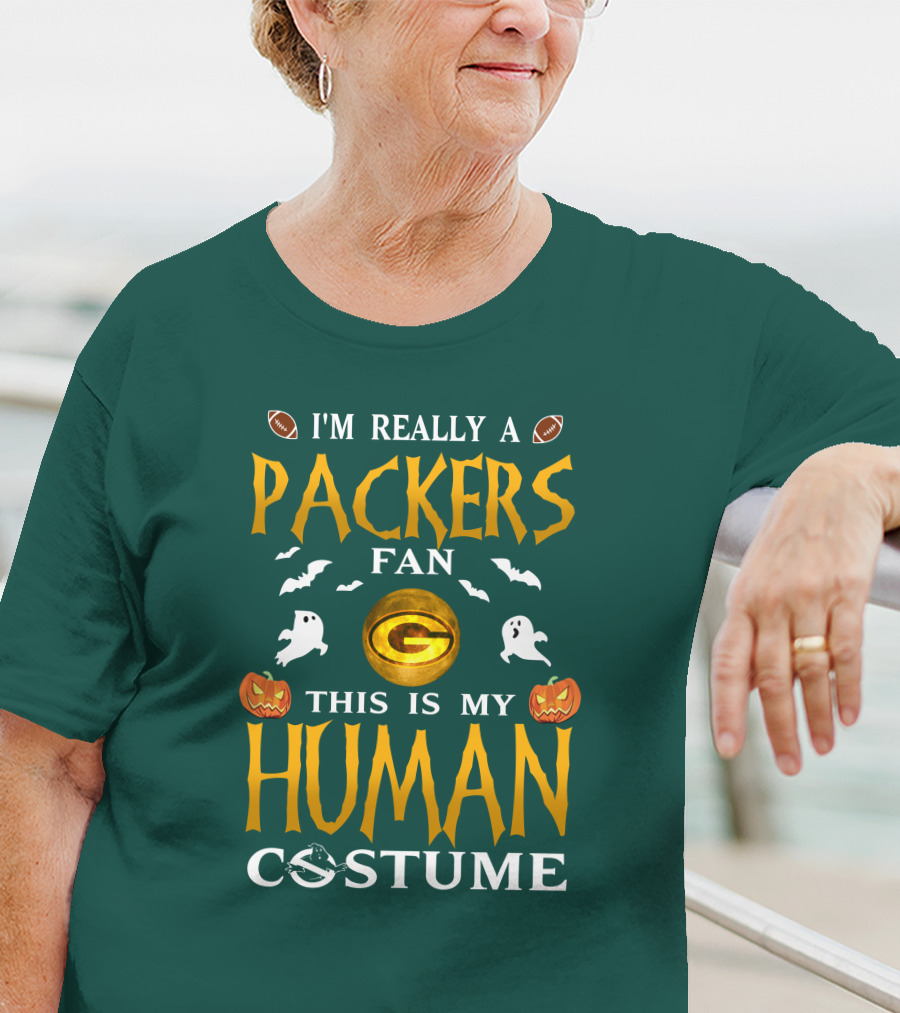 I'm Really A Packers Fan This Is My Human Costume T-Shirt