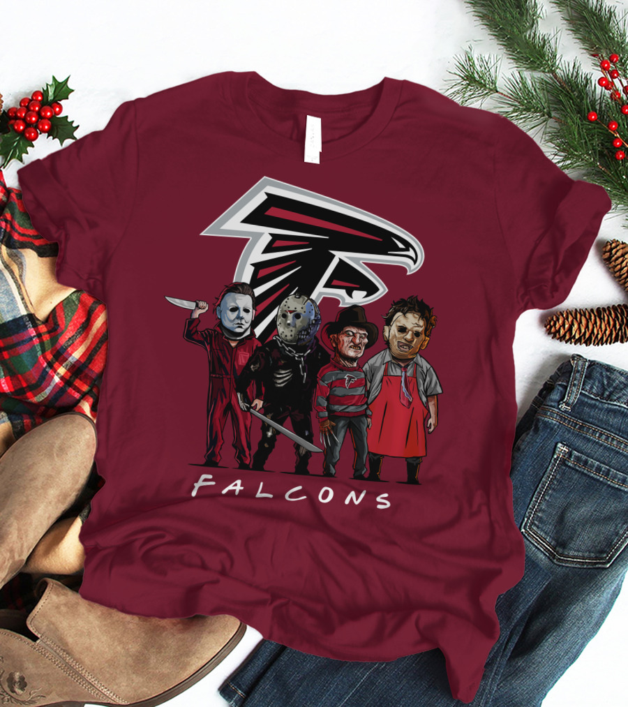Atlanta Falcons The Slasher Squad Halloween Teams T-Shirt
