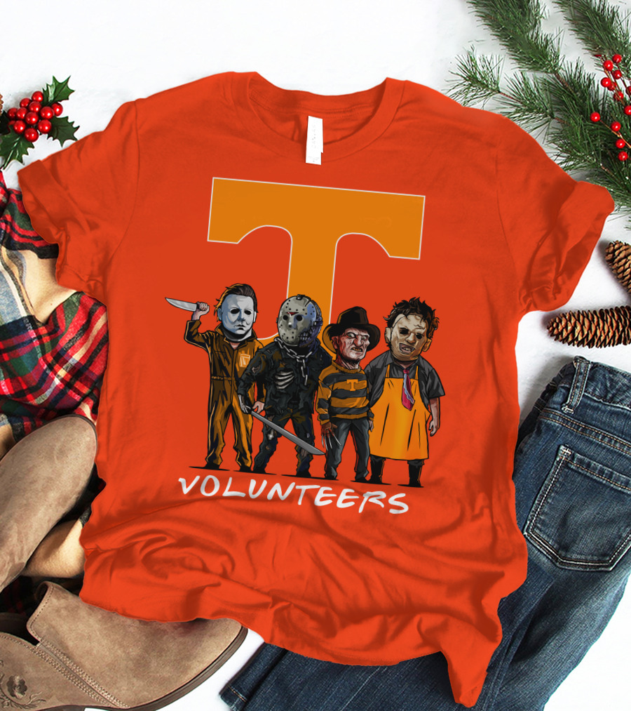 Tennessee Volunteers Halloween Horror Icons Squad T-Shirt
