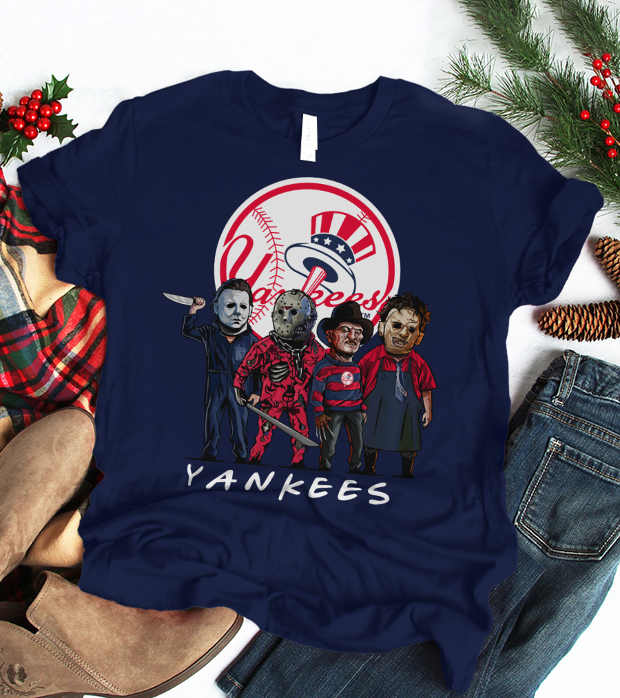 Yankees Halloween The Slasher Squad Teams Yankees T-Shirt