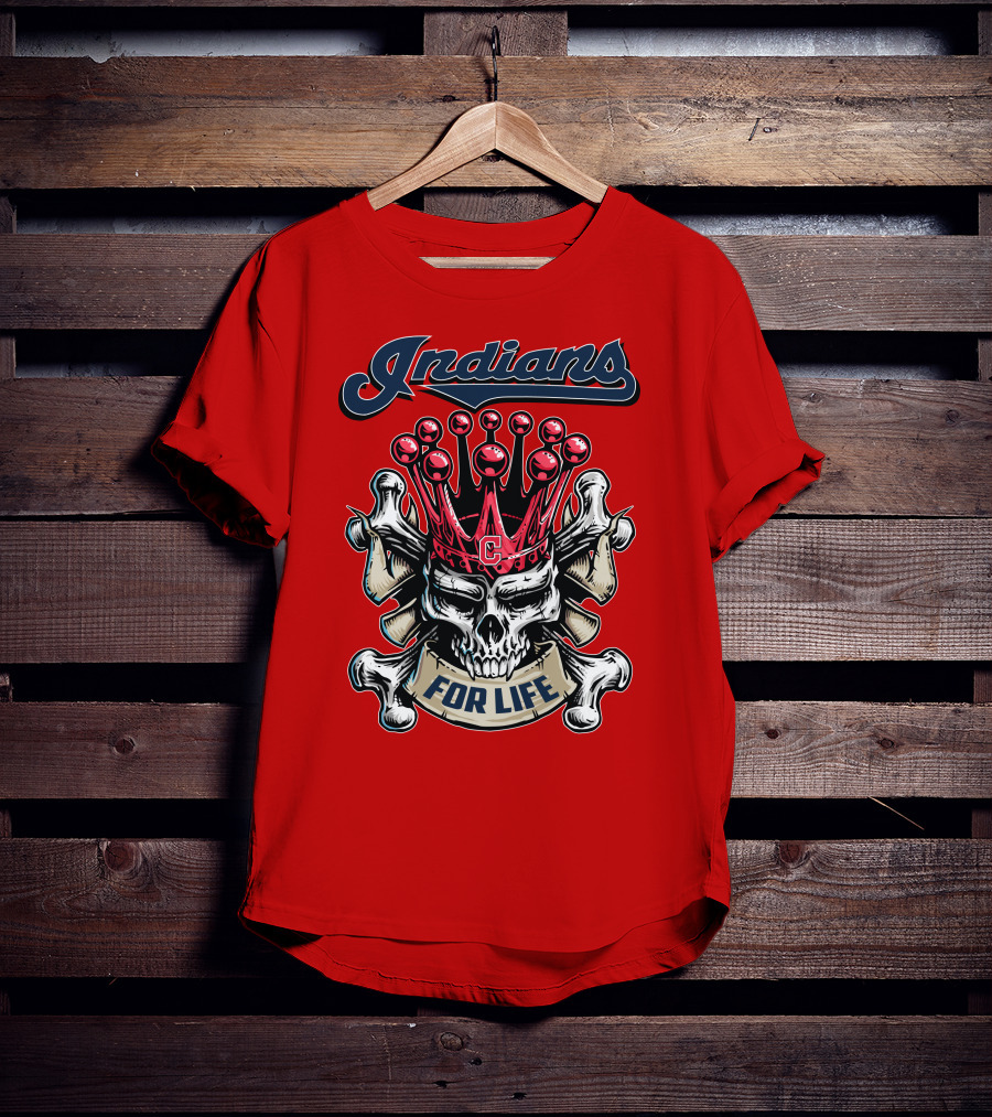 Indians Skull King Crown C For Life T-Shirt