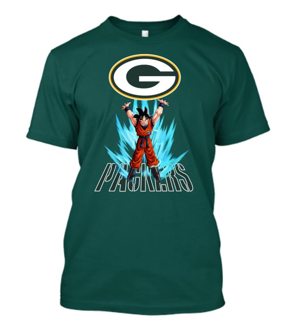 Green Bay Packers Goku Super Saiyan Power Up T-Shirt