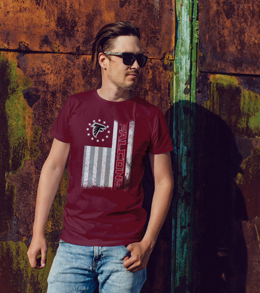 Atlanta Falcons American Flag Stars And Stripes T-Shirt