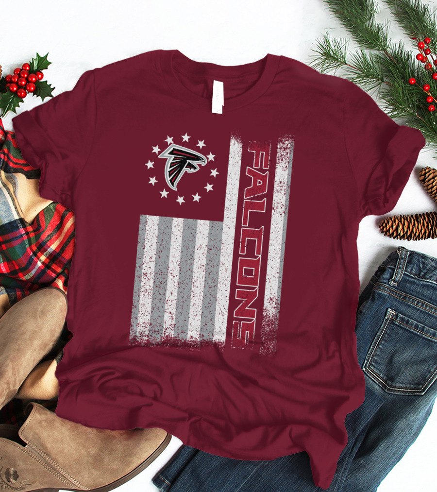 Atlanta Falcons American Flag Stars And Stripes T-Shirt