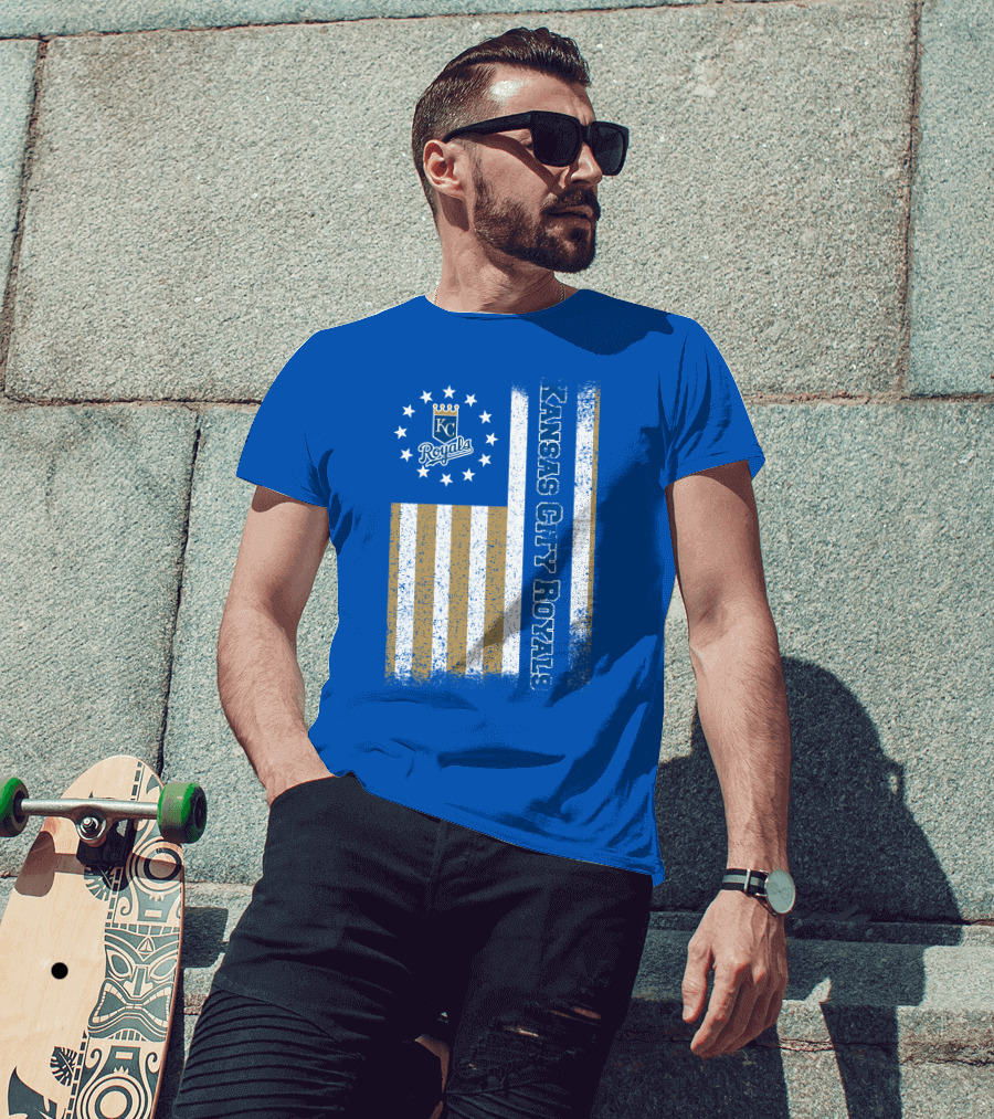 Kansas City Royals American Flag Distressed T-Shirt