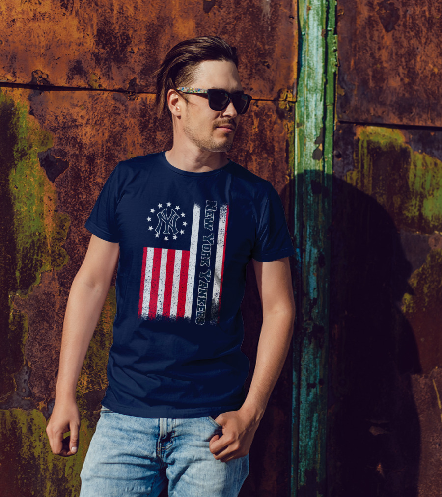 New York Yankees American Flag Stars And Stripes T-Shirt