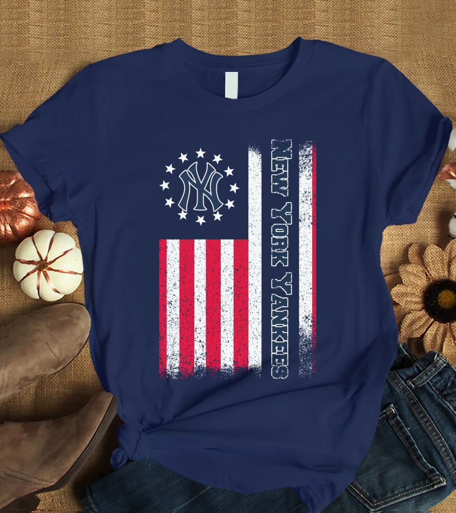 New York Yankees American Flag Stars And Stripes T-Shirt
