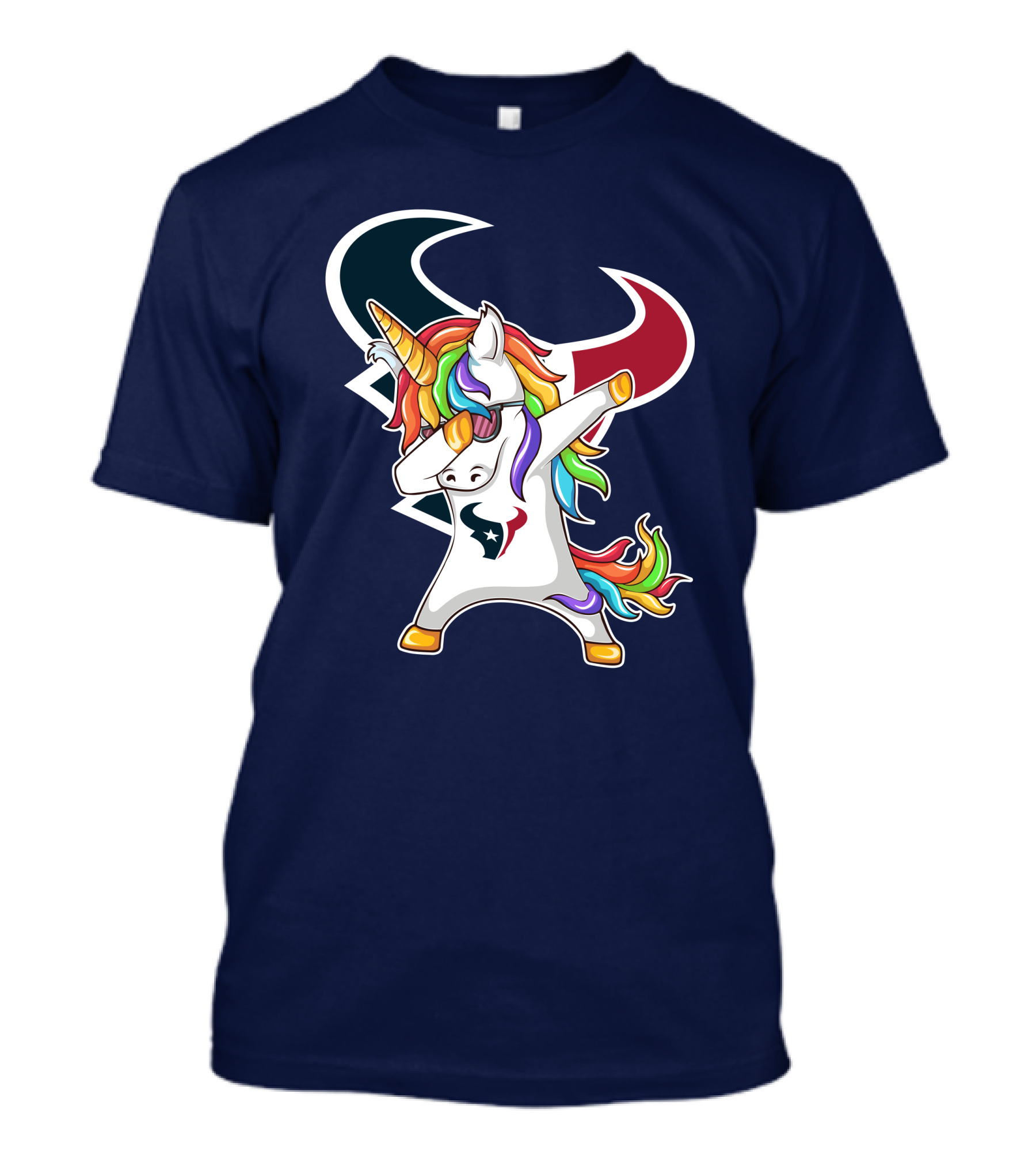 Houston Texans Unicorn Dabbing NFL Pride T-Shirt