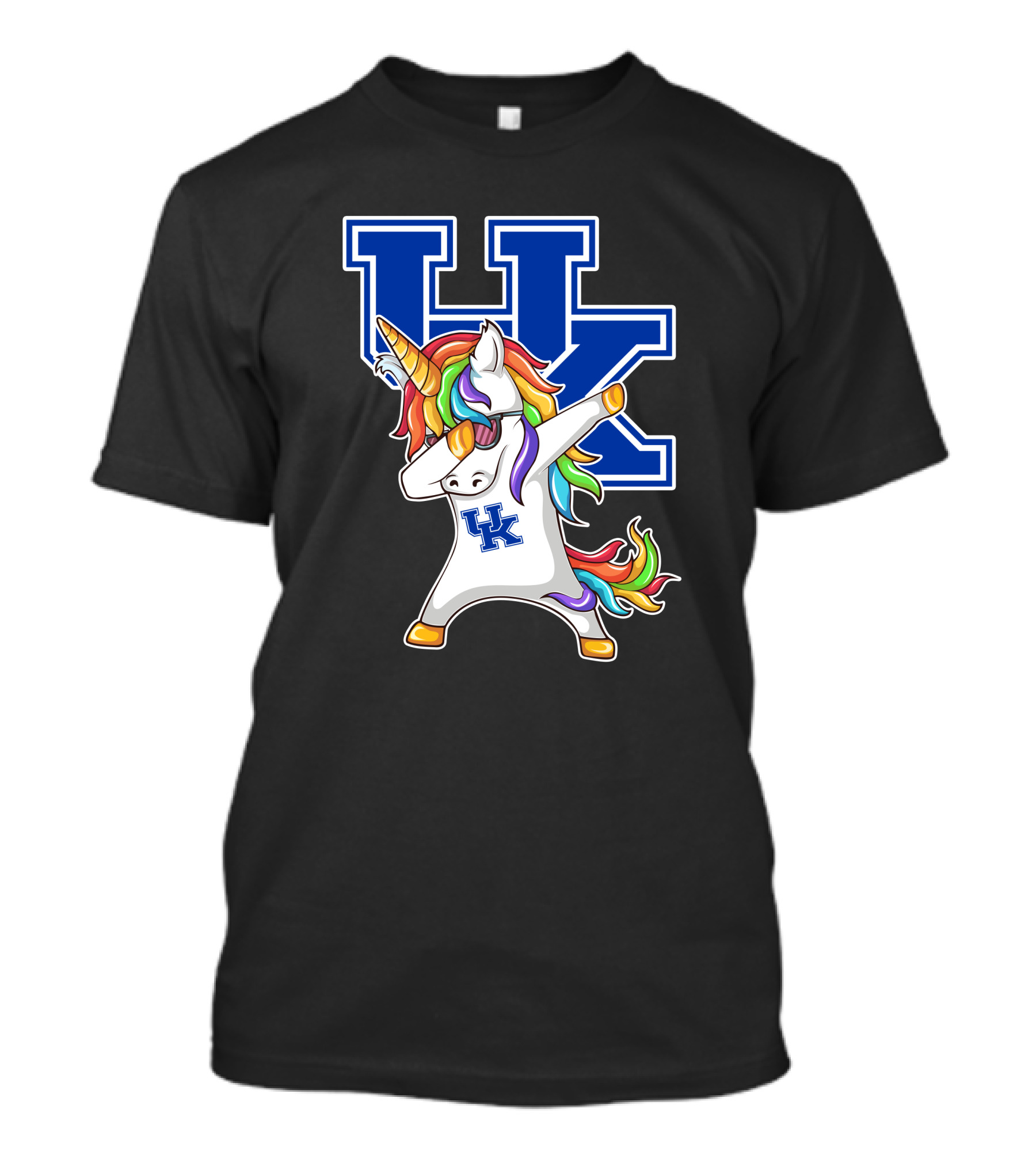 Kentucky Wildcats Unicorn Dabbing UK Logo Rainbow Mane T-Shirt