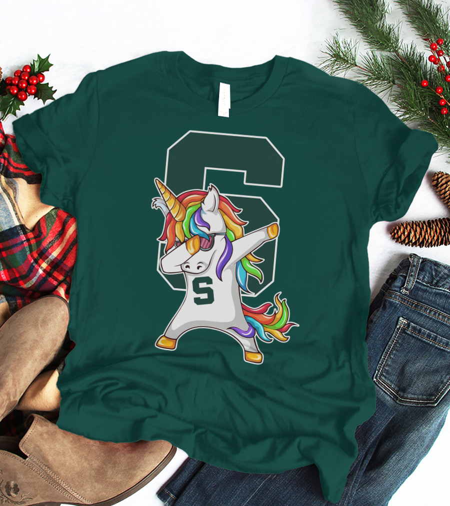 Michigan State Spartans Unicorn Dabbing S T-Shirt