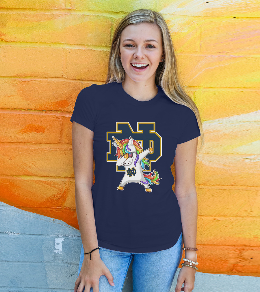Notre Dame Fighting Irish Dab Unicorn ND T-Shirt
