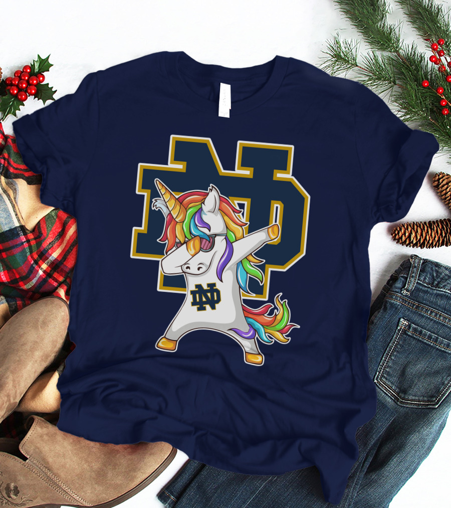 Notre Dame Fighting Irish Dab Unicorn ND T-Shirt