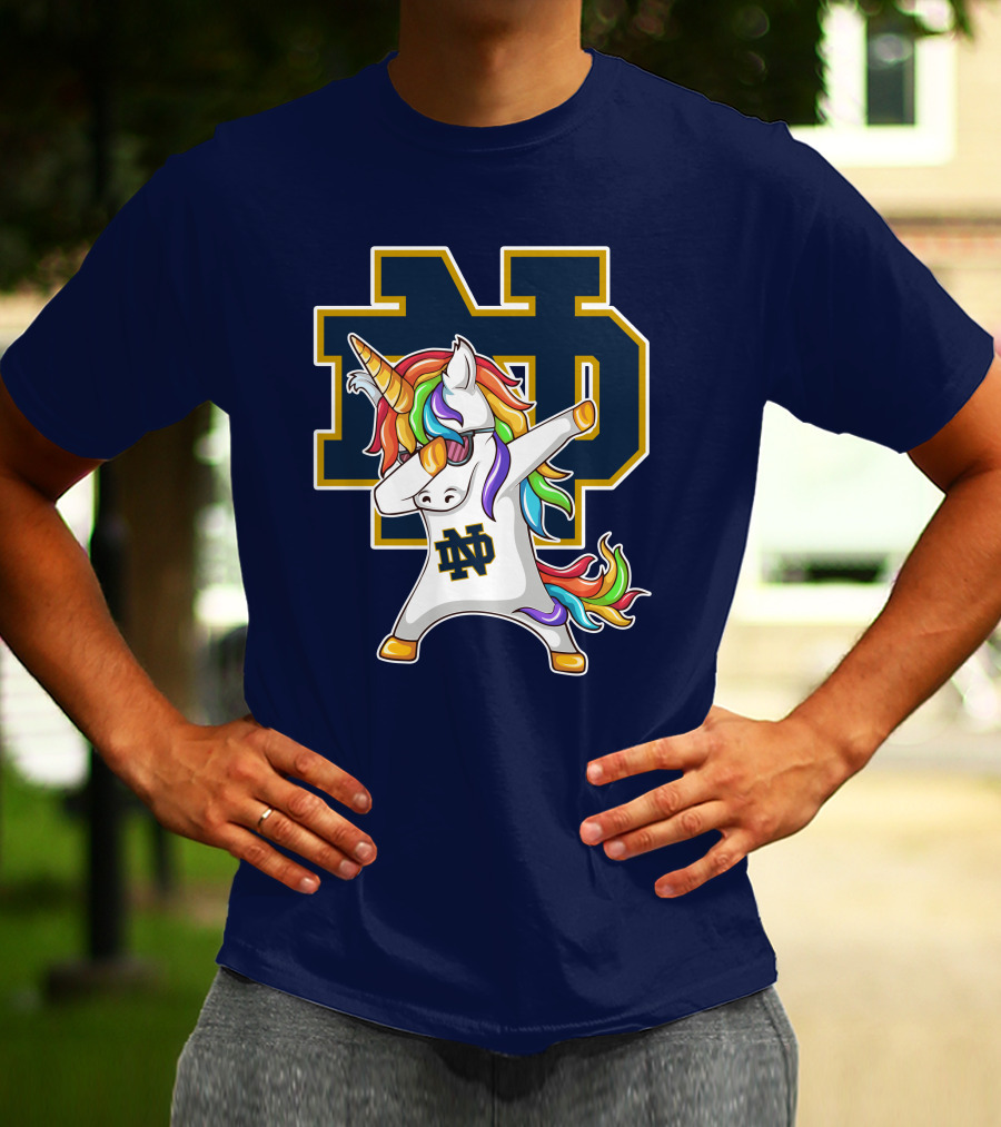 Notre Dame Fighting Irish Dab Unicorn ND T-Shirt