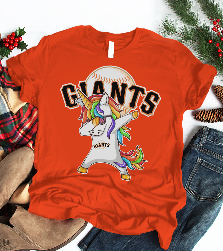 San Francisco Giants Unicorn Dabbing Baseball T-Shirt