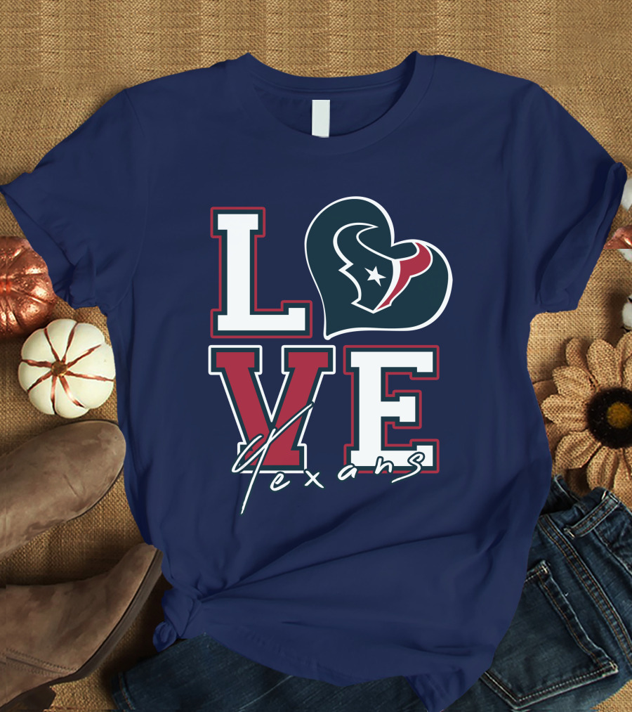 LOVE Houston Texans Logo NFL T-Shirt