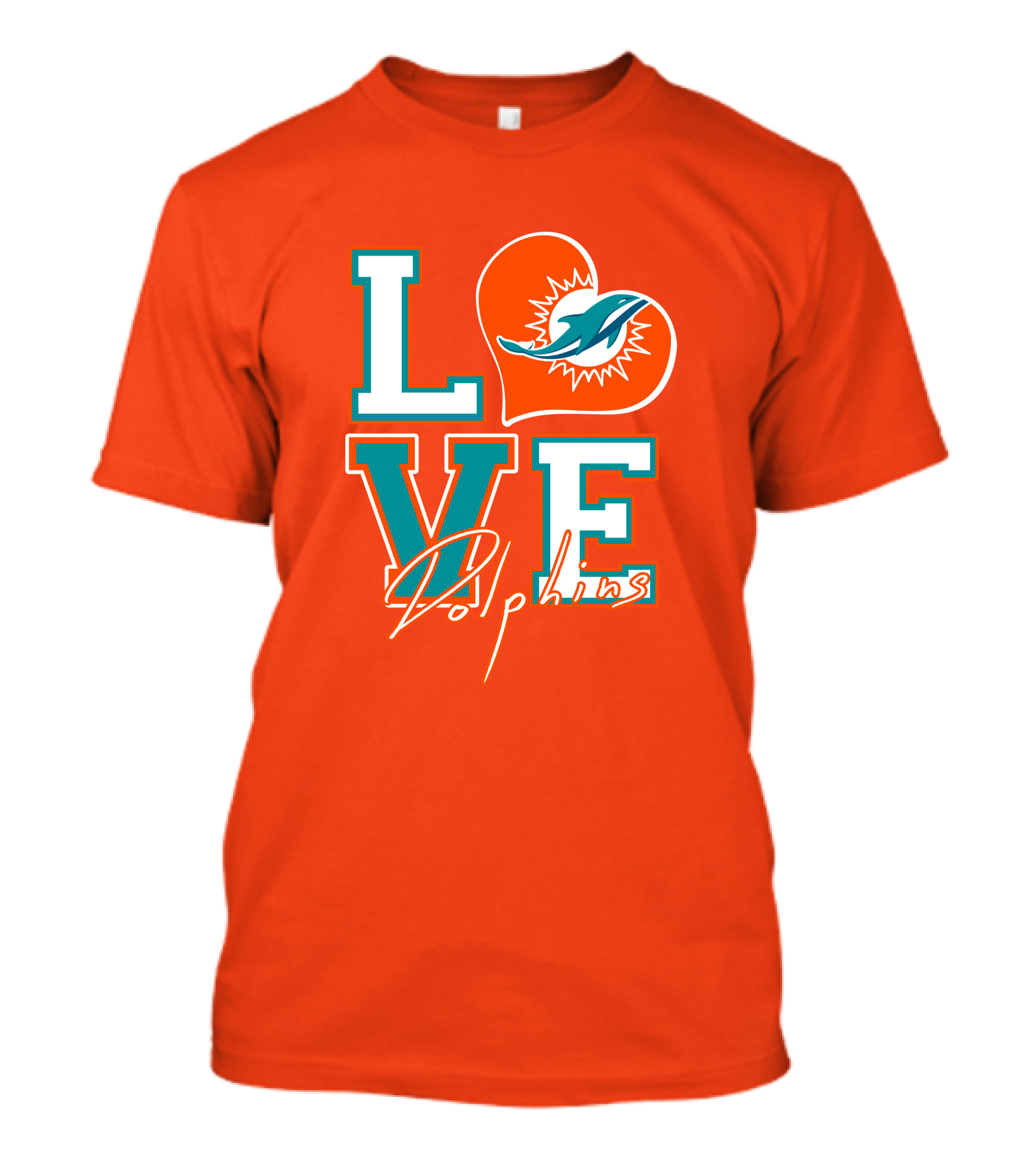 LOVE Dolphins Miami Heart T-Shirt