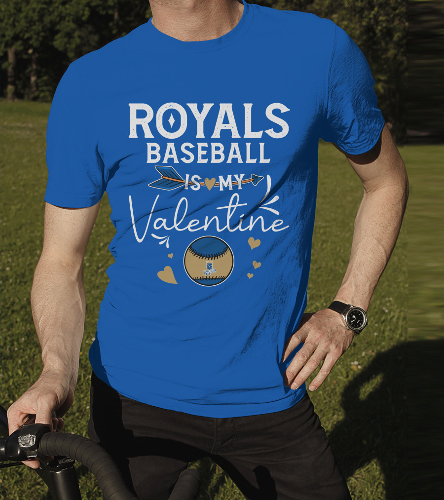 Kansas City Royals Baseball Is My Valentine With Heart And Arrow T-Shirt