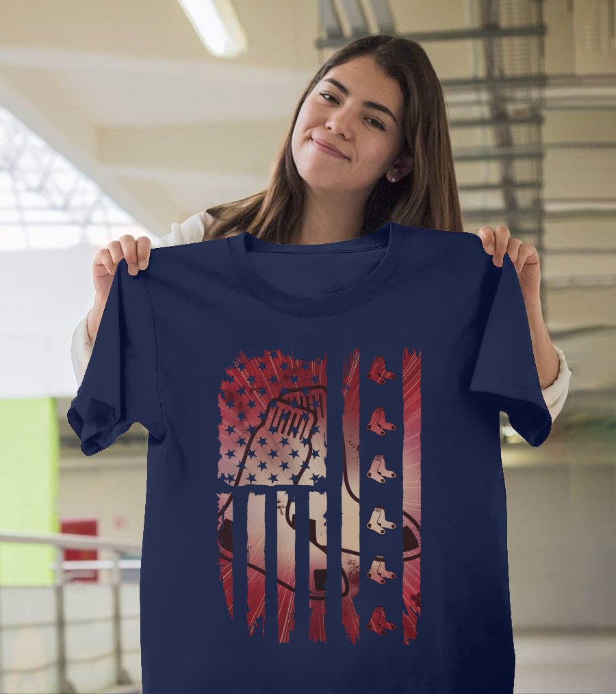 Boston Red Sox Patriotic Stars And Stripes T-Shirt