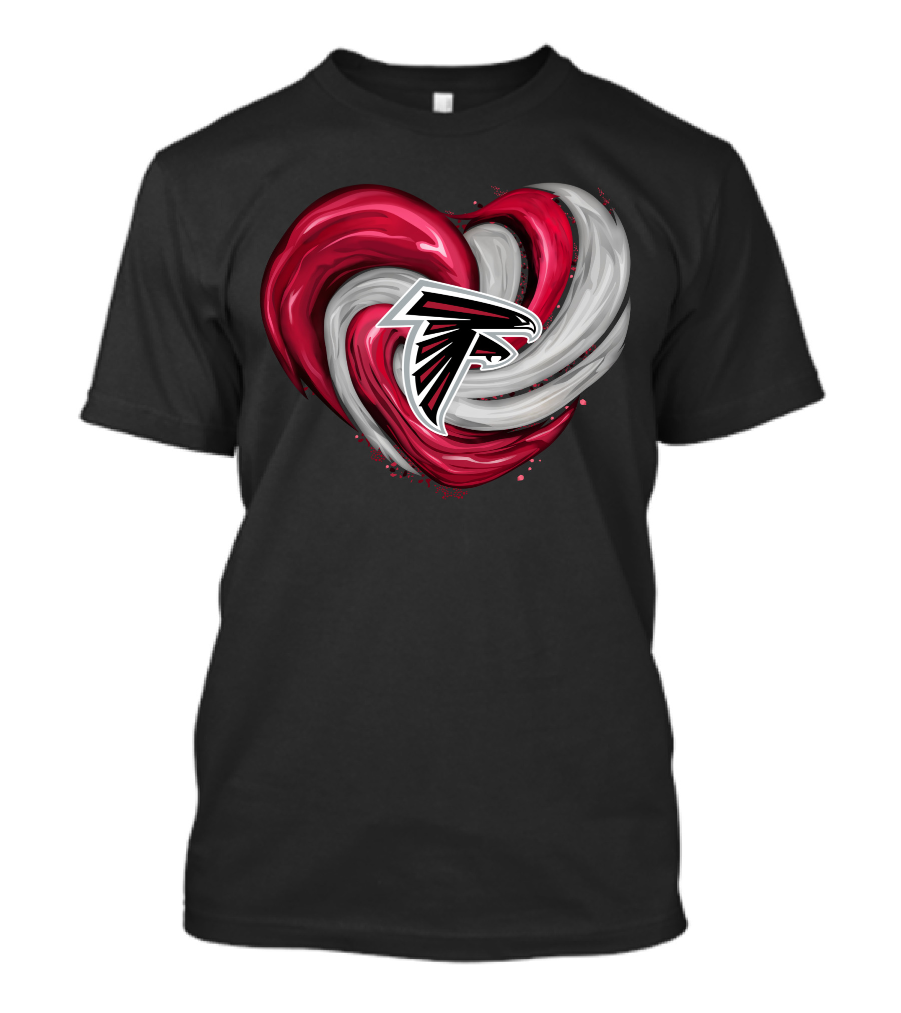Atlanta Falcons Heart Swirl Emblem T-Shirt