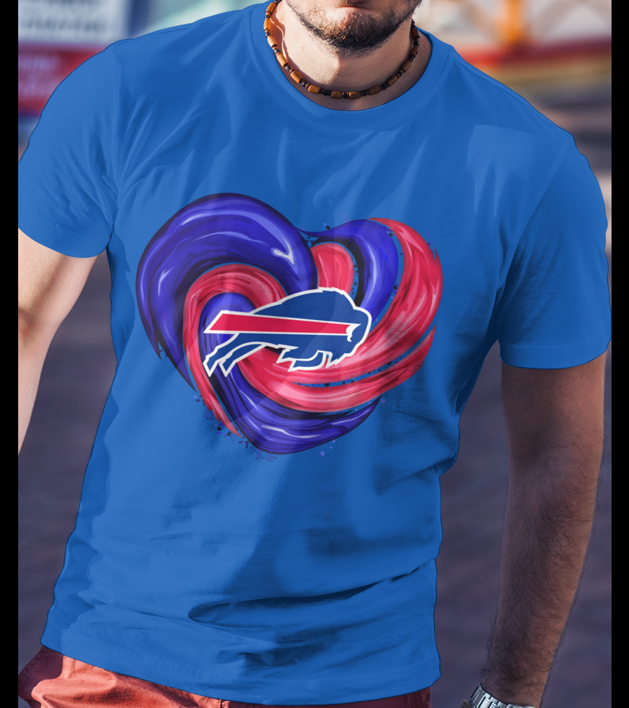 Buffalo Bills Heart Swirl T-Shirt