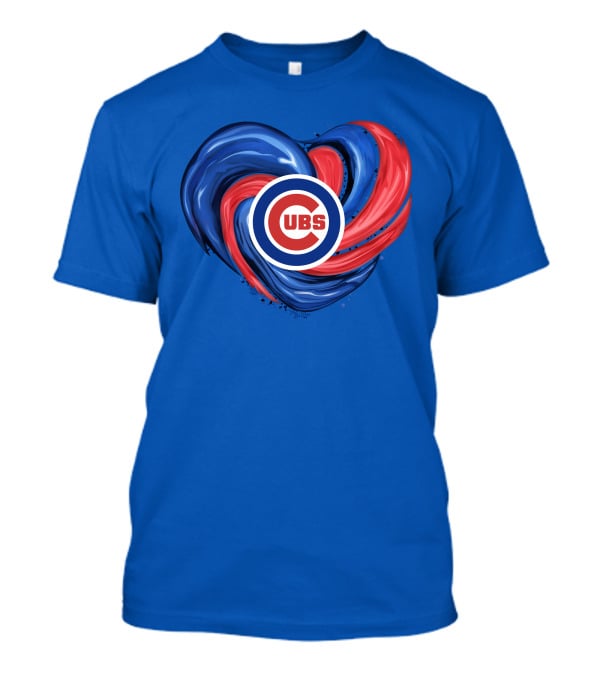 Cubs Heart Swirl Chicago Tornado T-Shirt