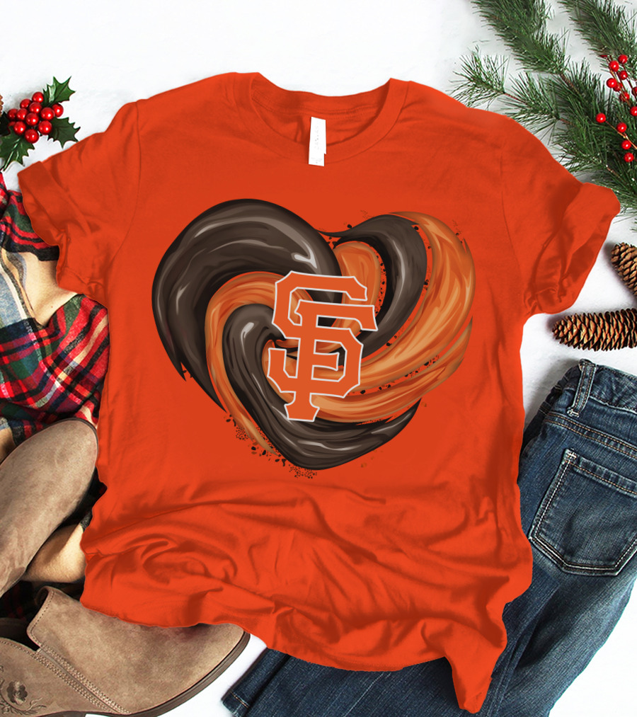 San Francisco Giants Heart Logo Swirl T-Shirt