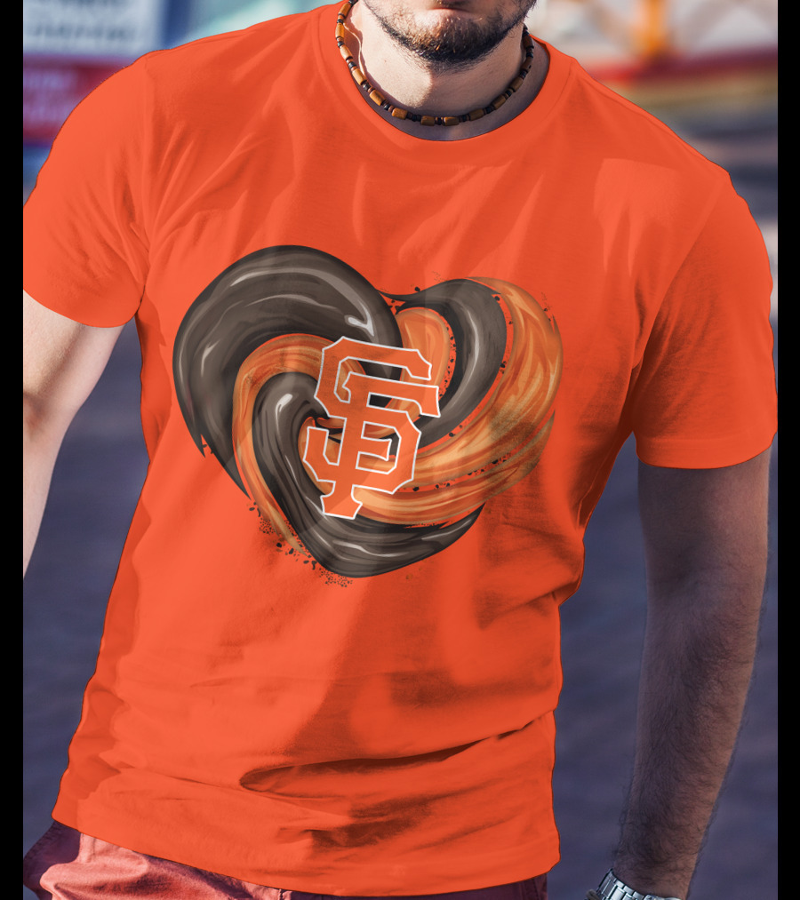 San Francisco Giants Heart Logo Swirl T-Shirt