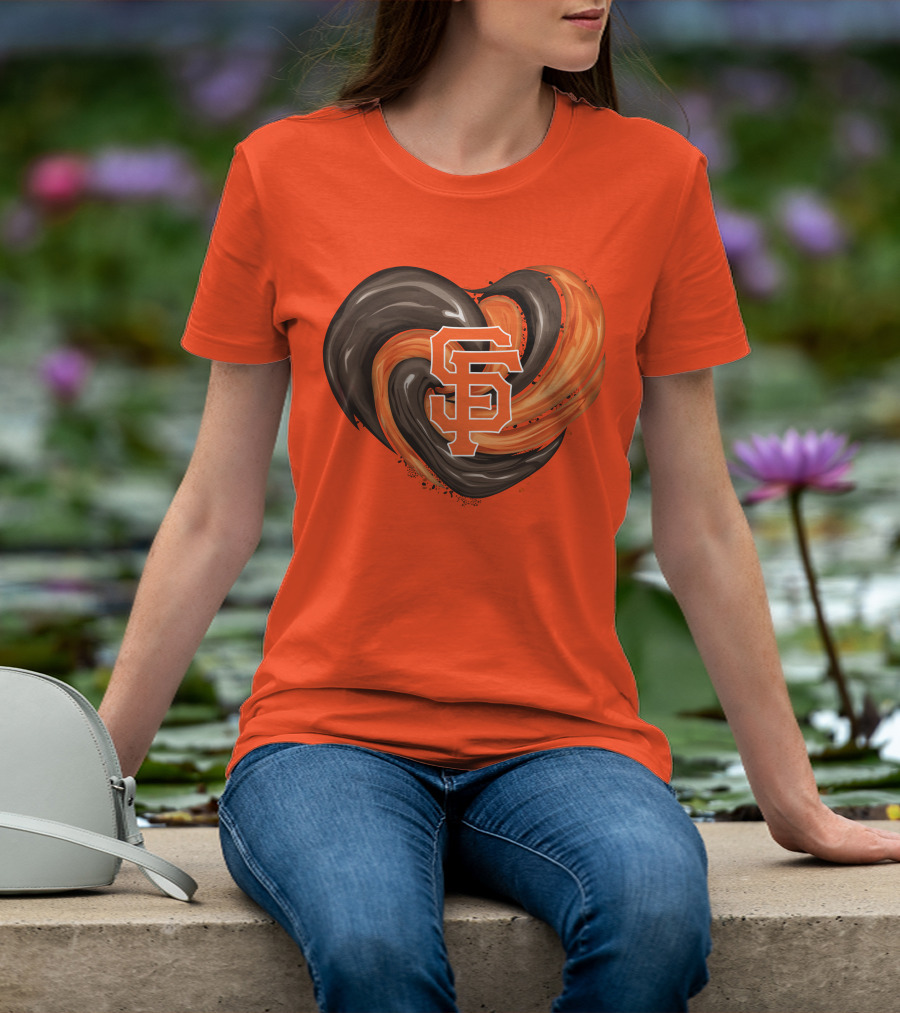 San Francisco Giants Heart Logo Swirl T-Shirt
