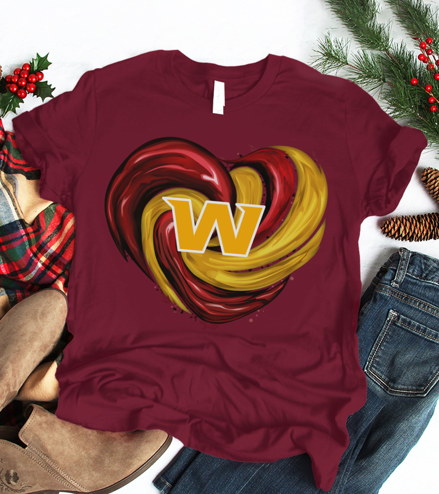 Washington Football Team Tornado Heart W Emblem T-Shirt