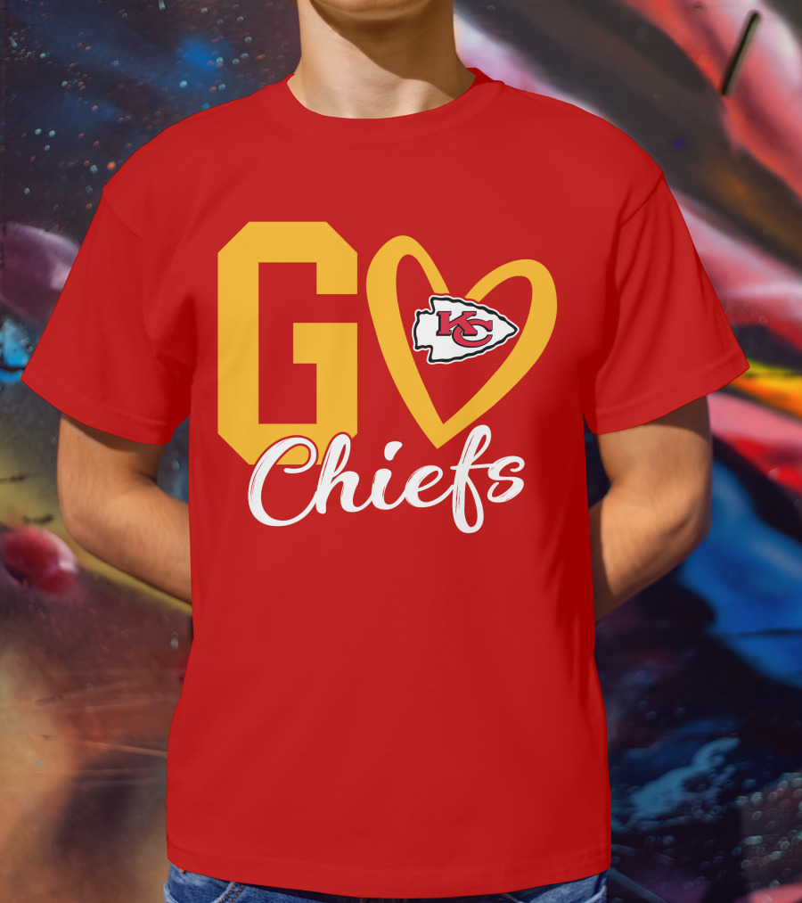 Go Chiefs KC Heart T-Shirt