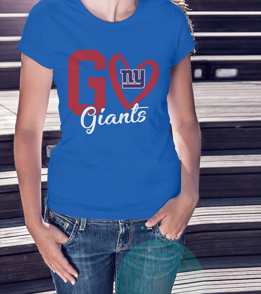 Go Giants NY Giants Heart T-Shirt