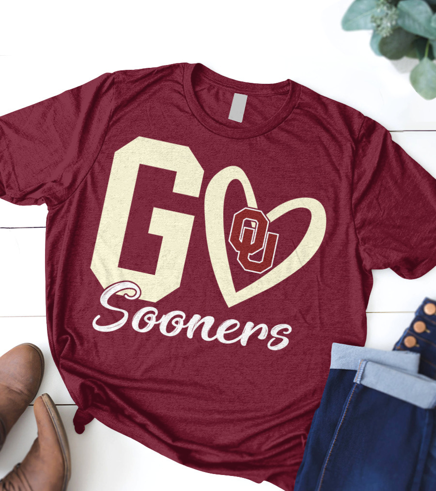 Go Sooners OU Heart T-Shirt