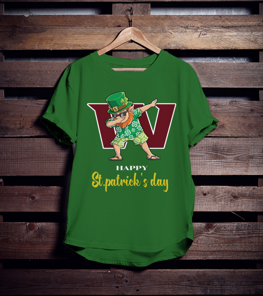 Happy St. Patrick's Day Washington Football Team Dabbing Leprechaun T-Shirt