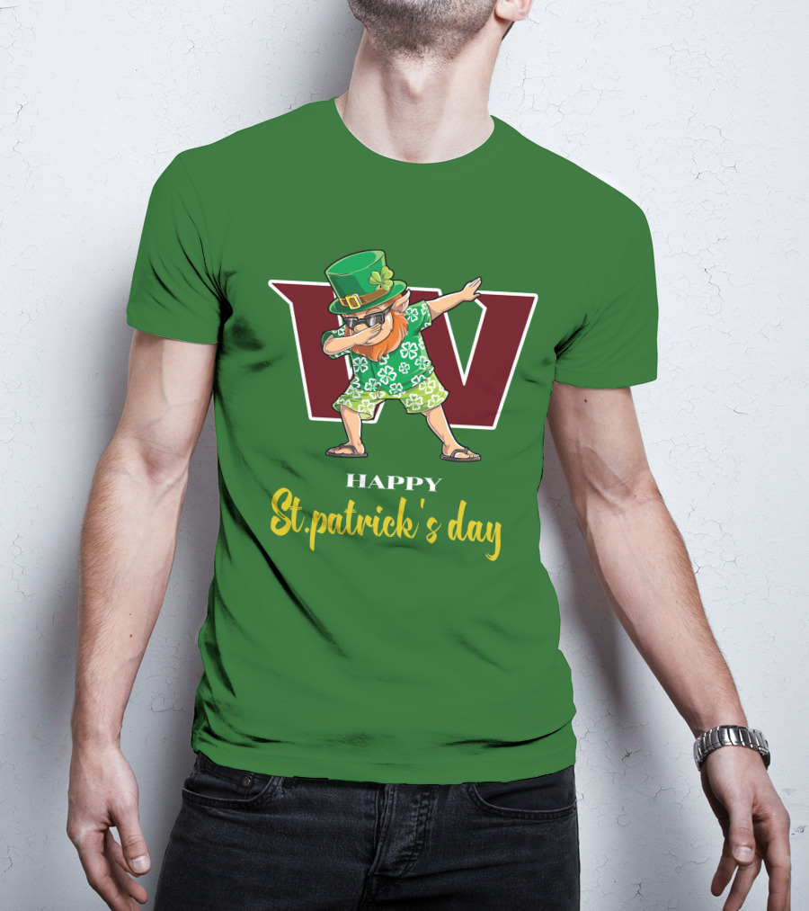 Happy St. Patrick's Day Washington Football Team Dabbing Leprechaun T-Shirt