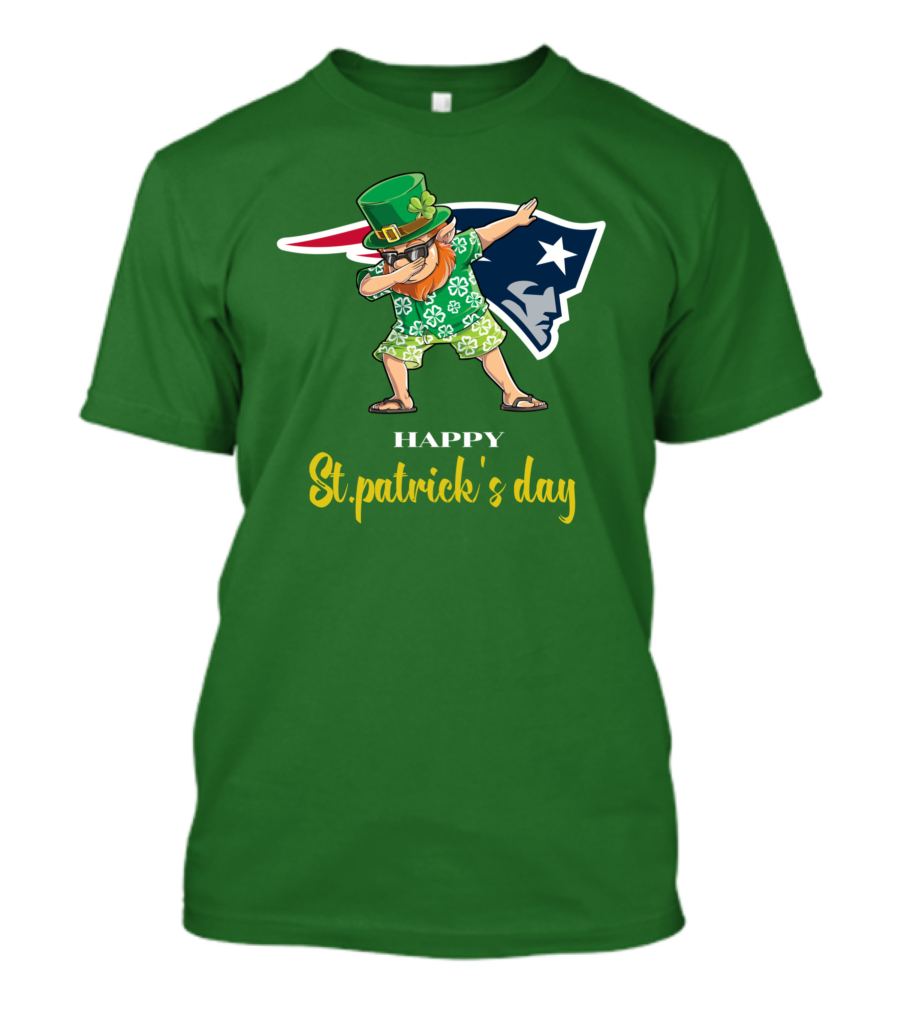 Happy St. Patrick's Day New England Patriots Dabbing Leprechaun T-Shirt
