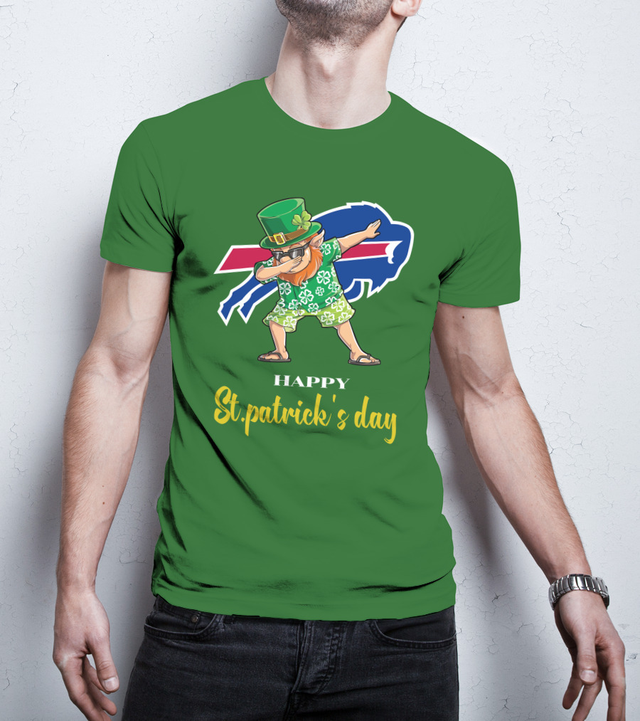 Buffalo Bills St Patrick's Day Happy Dabbing Leprechaun T-Shirt