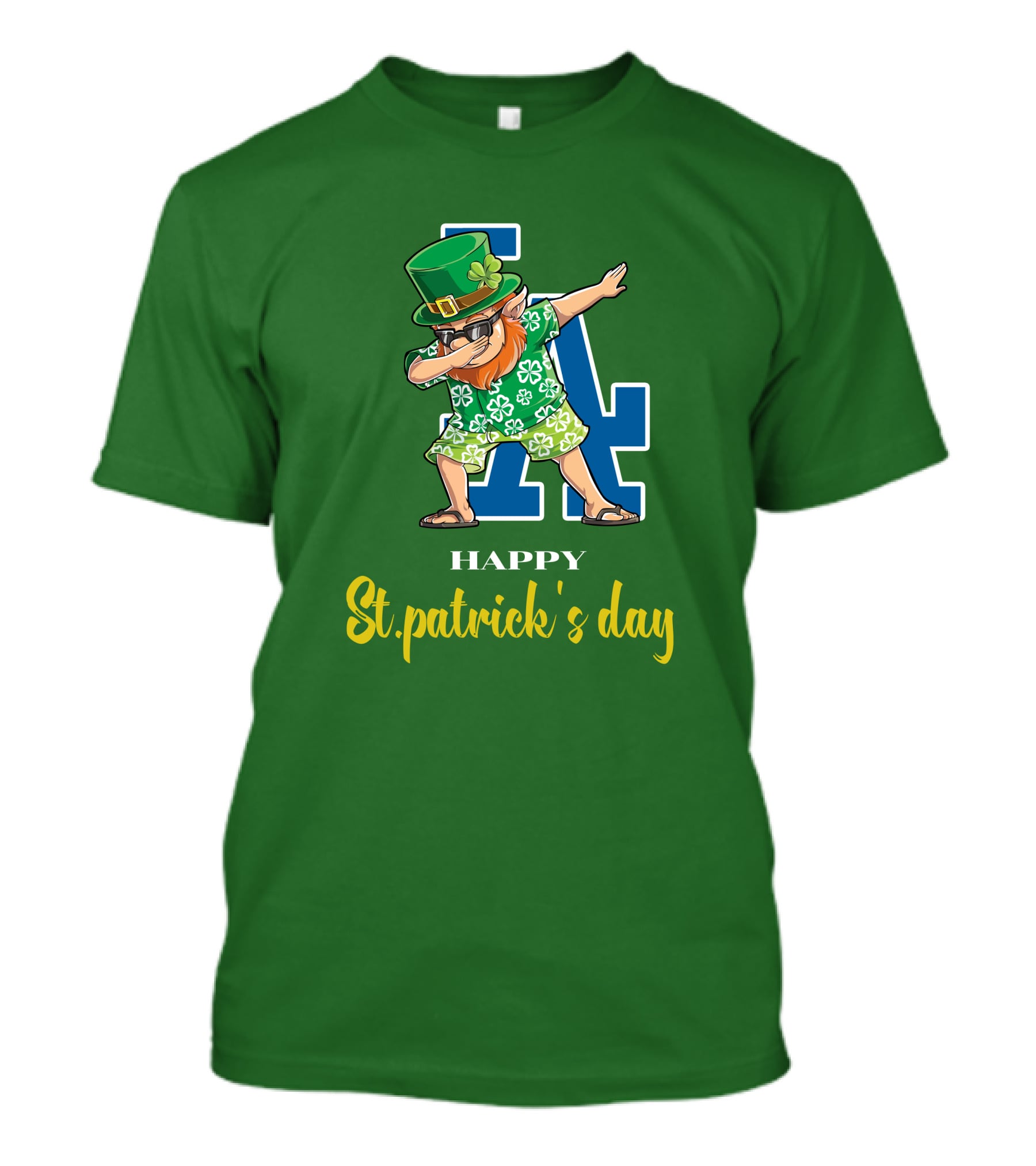 Happy St. Patrick's Day Los Angeles Dodgers Dabbing Leprechaun T-Shirt