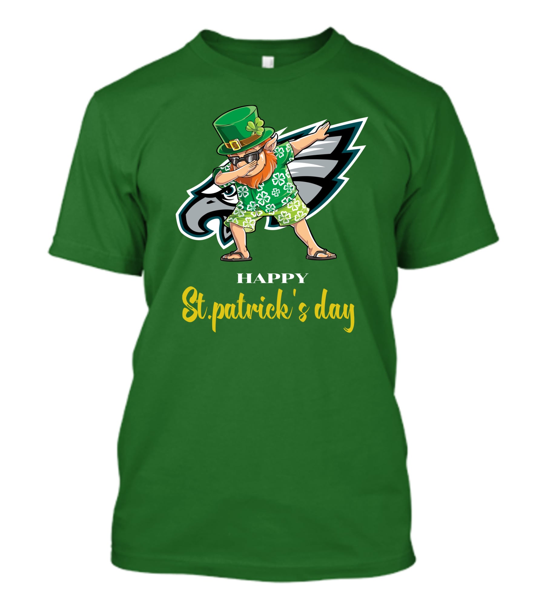 Happy St. Patrick's Day Philadelphia Eagles Dabbing Leprechaun T-Shirt