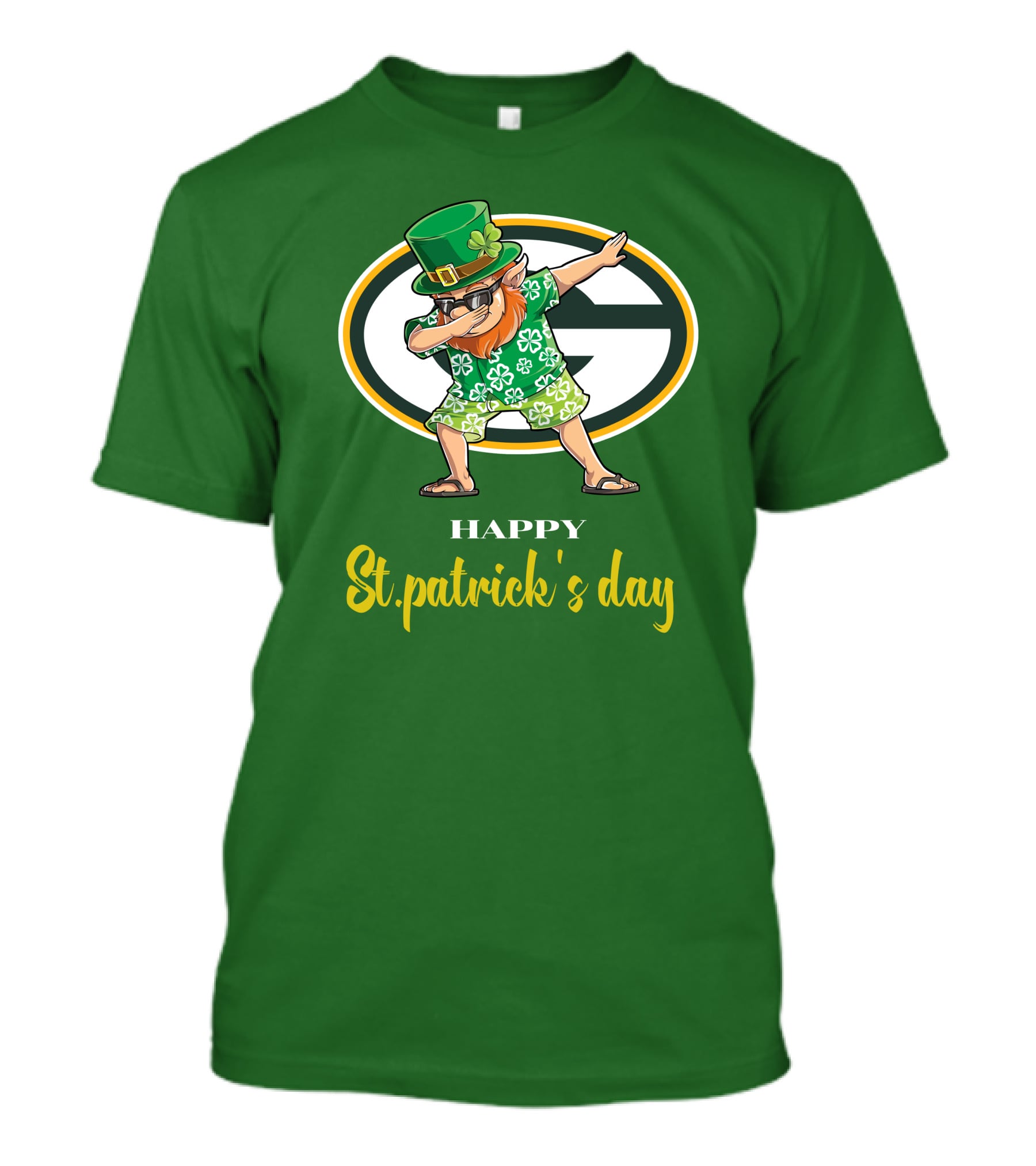 Green Bay Packers Happy St. Patrick's Day Dabbing Leprechaun T-Shirt