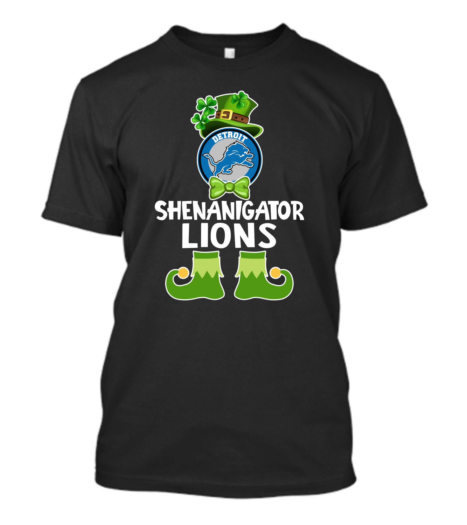 Detroit Shenanigator Leprechaun Lions St. Patrick's Day T-Shirt
