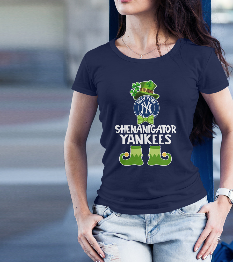 Shenanigator St. Patrick's Day New York Yankees Funny Leprechaun T-Shirt