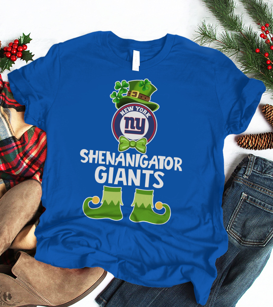 New York Giants St. Patrick's Day Shenanigator Leprechaun Fun T-Shirt