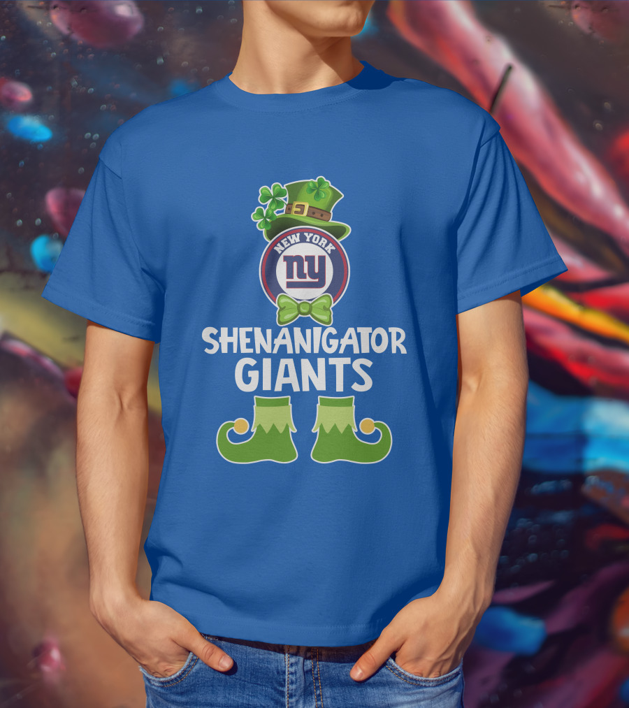 New York Giants St. Patrick's Day Shenanigator Leprechaun Fun T-Shirt