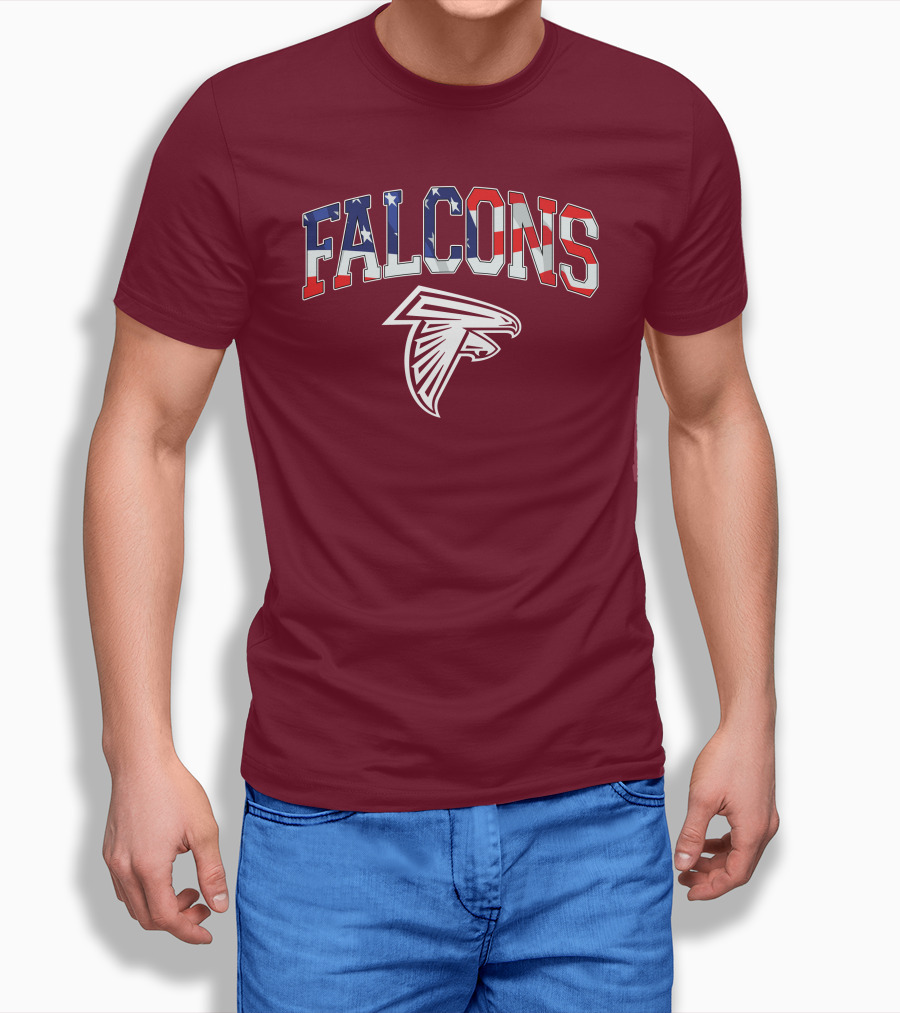 Falcons American Flag Patriots Football T-Shirt