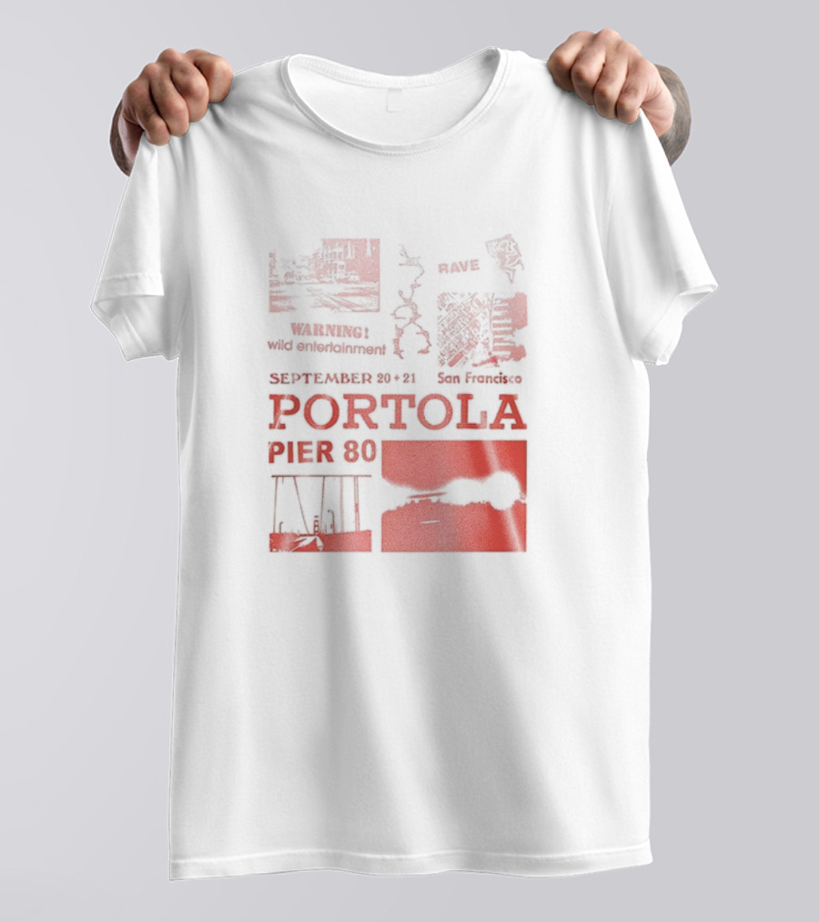 Warning Wild Entertainment Portola September 29-30 2025 San Francisco Pier 80 Lineup T-Shirt