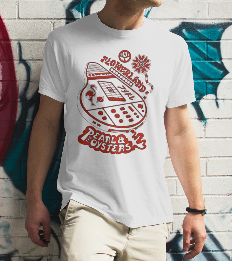 Flowerland Pearl & The Oysters Flamingo Synth Graphic T-Shirt
